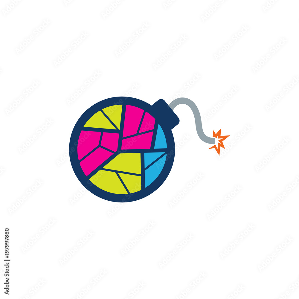 Map Bomb Logo Icon Design Map Bomb Logo Icon Design
