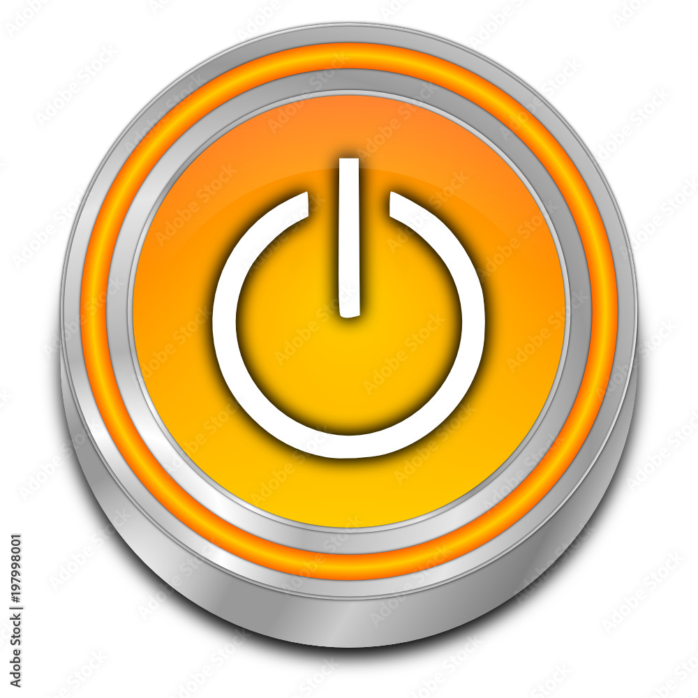 Power Button - 3D illustration Power Button - 3D illustration
