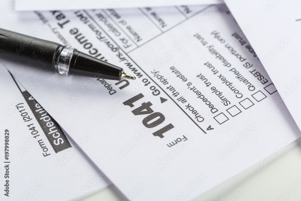 Tax forms, close up Tax forms, close up