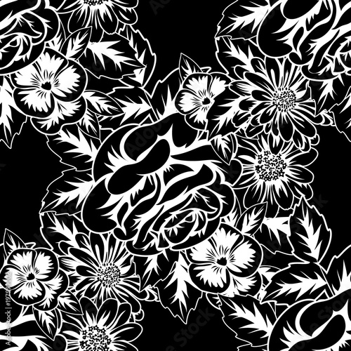 seamless monochrome pattern