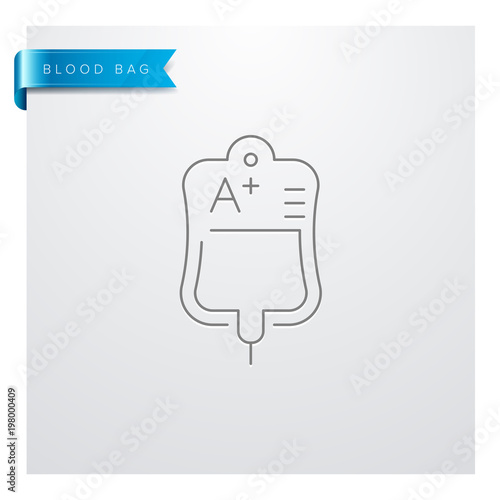 icône poche de sang / poche de transfusion