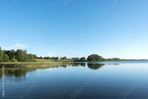 Fototapeta Naklejka Na Ścianę i Meble -  Morning at Aluksne lake, Latvia.