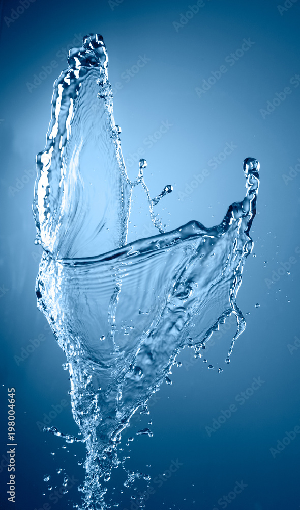 abstract blue color water splash isolated on empty clean background, studio photo abstract blue color water splash isolated on empty clean background, studio photo
