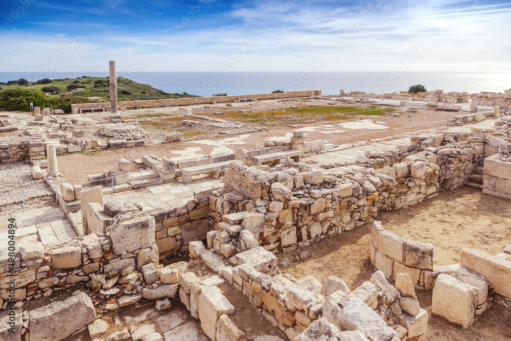 Kourion archaeological park on the Mediterranean coast, Island Cyprus
