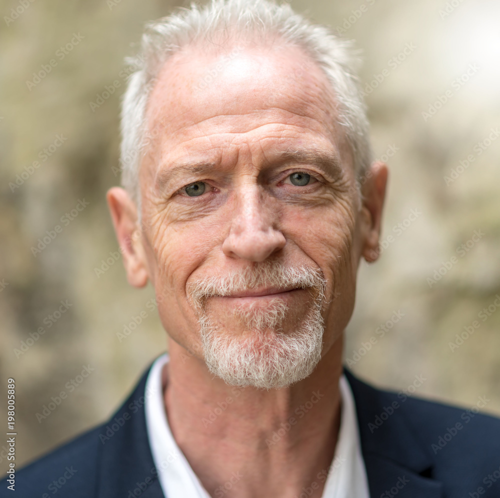 Portrait of handsome mature man, light effect Portrait of handsome mature man, light effect