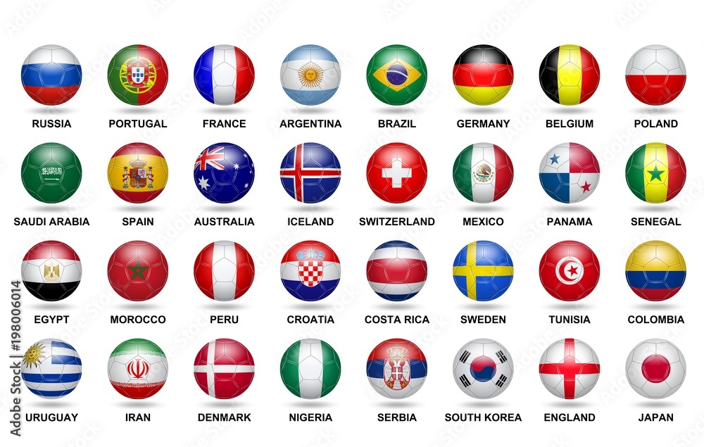 Football. 2018. Participating teams Football. 2018. Participating teams