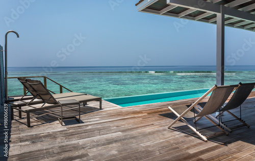 Private swimming pool in Maldives