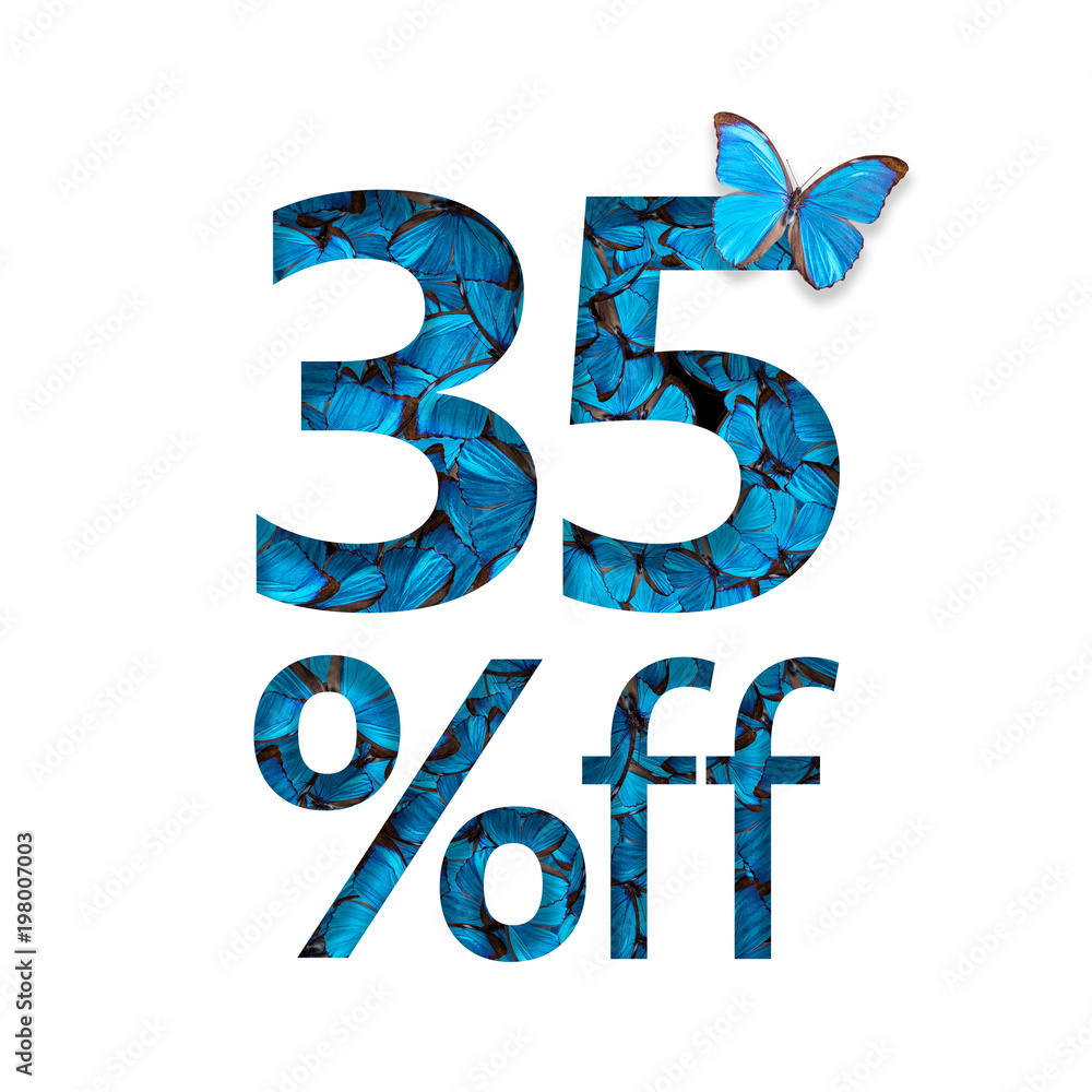 35% off discount. The concept of spring or sammer sale, stylish poster, banner, promotion, ads. 35% off discount. The concept of spring or sammer sale, stylish poster, banner, promotion, ads.