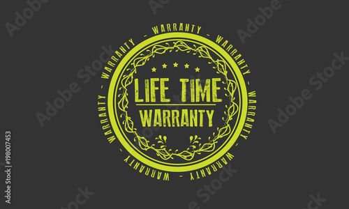 lifetime warranty icon vintage rubber stamp guarantee
