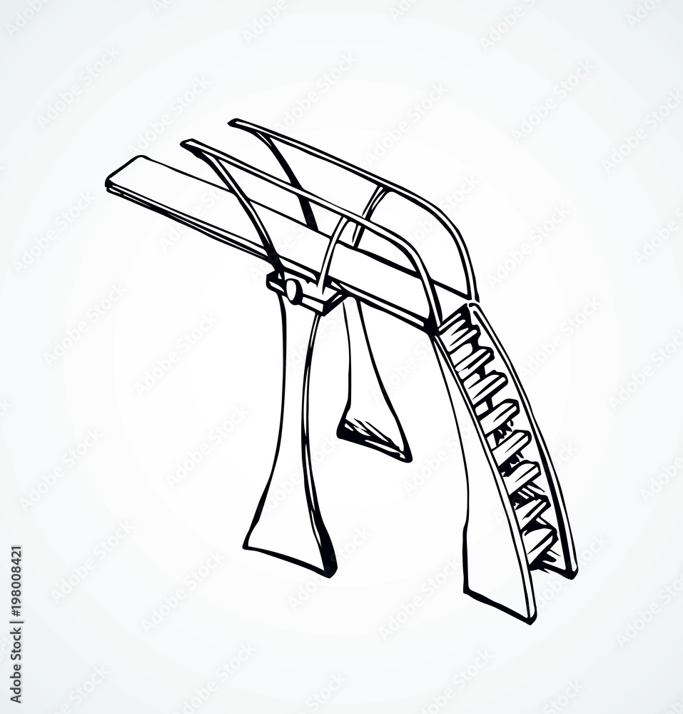 Tower for jumping into water. Vector drawing Tower for jumping into water. Vector drawing