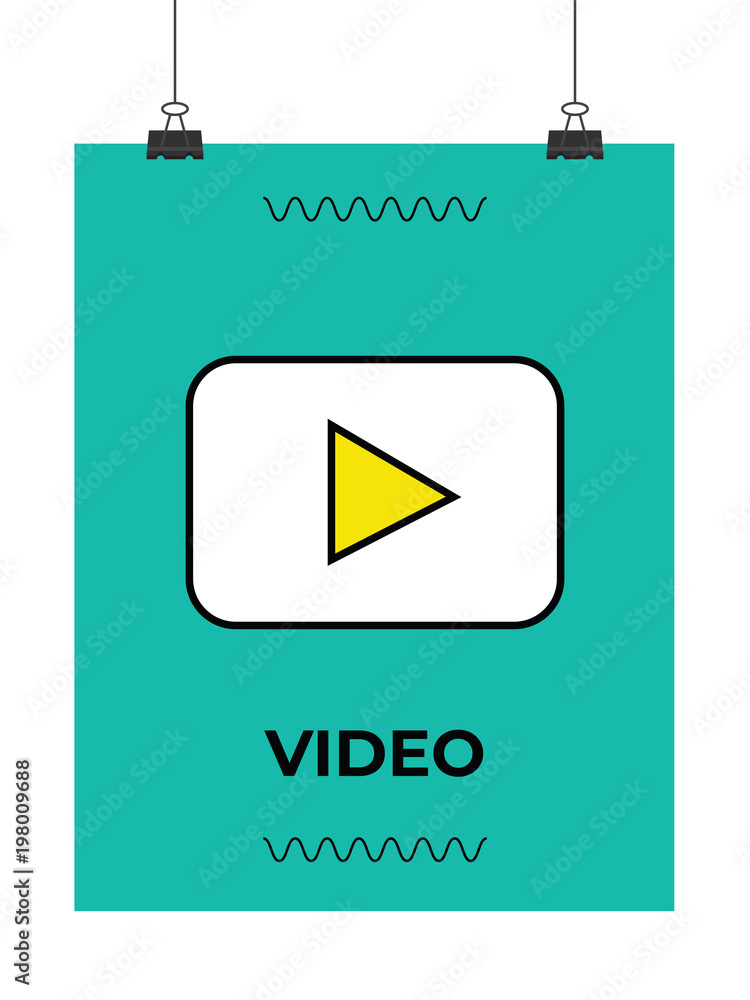 video play vector thin line icon video play vector thin line icon