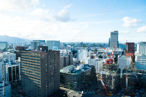 札幌都市風景 札幌の街並み 札幌テレビ塔からの眺め