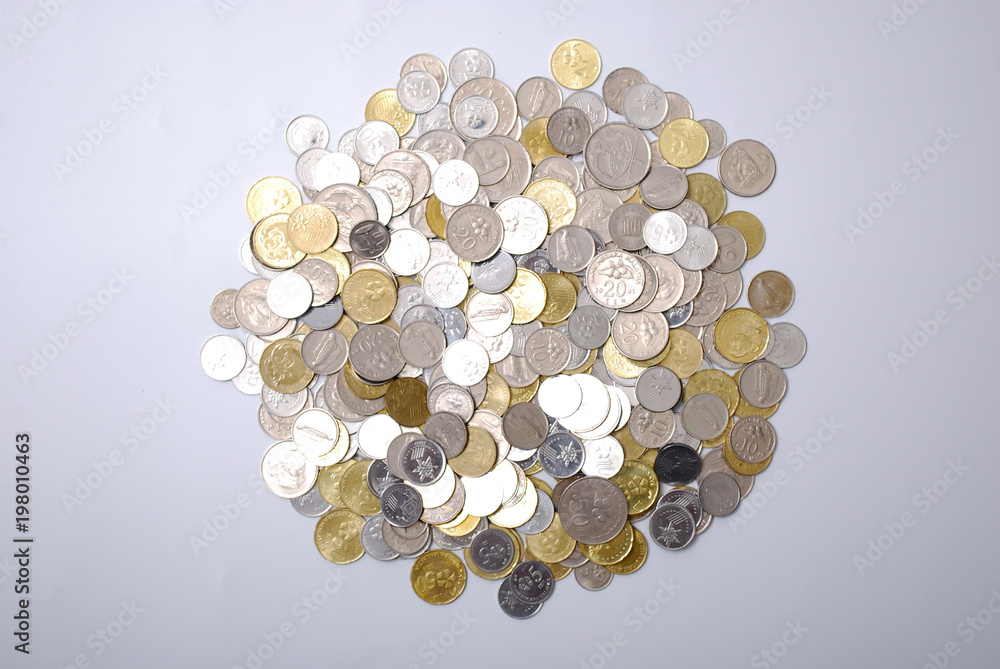 MYR coin isolated white background MYR coin isolated white background