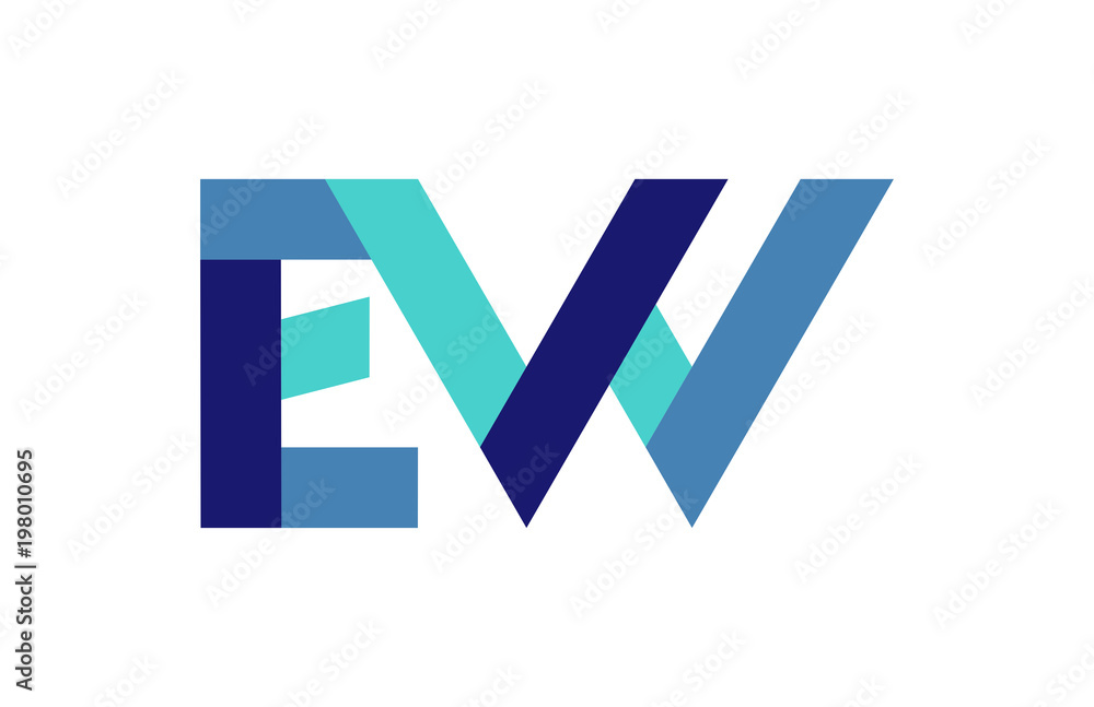 EW Ribbon Letter Logo EW Ribbon Letter Logo