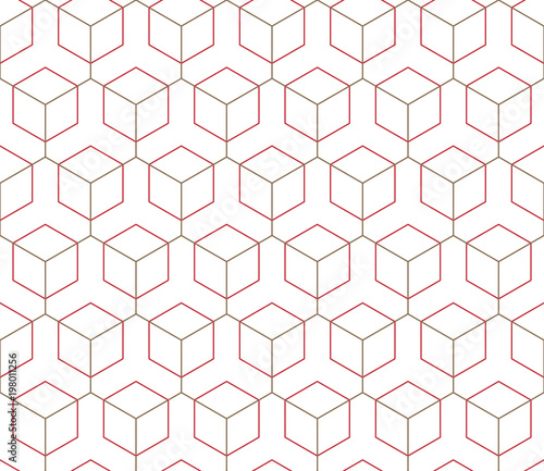 Vector seamless geometric pattern. Classic Chinese ancient ornament adapted to modern trends. Fully editable linear background with clipping mask, you can change thickness of lines, color, composition