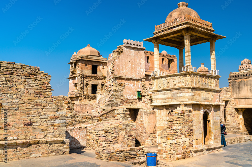 Rana Kumbha Palace at Chittor Fort. Rajastan State of India