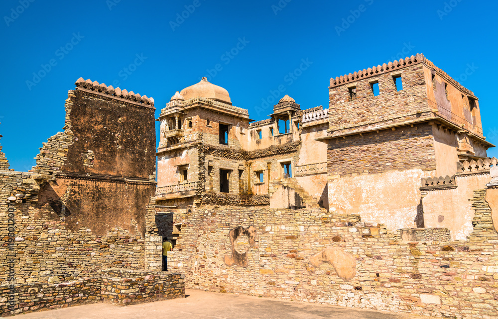 Rana Kumbha Palace at Chittor Fort. Rajastan State of India