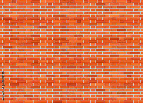 Fototapeta Vector seamless flemish bond brick wall texture