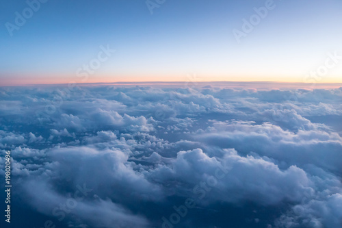 Fototapeta Naklejka Na Ścianę i Meble -  Bird eye view of upper cloud´s layer.