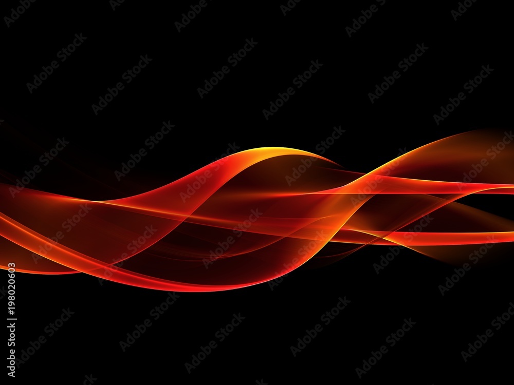 Naklejka premium Abstract Orange Waves Background. Template Design