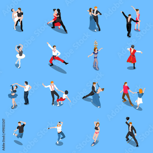 Dances Professional Performers Isometric People