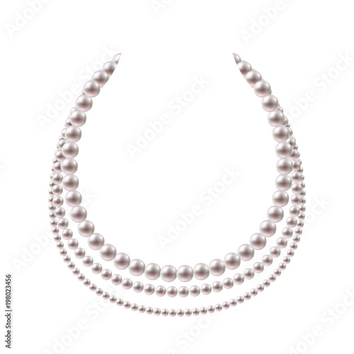 Pearl beads necklace design.
