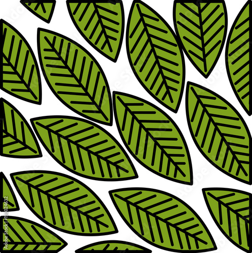 leafs plant pattern background vector illustration design