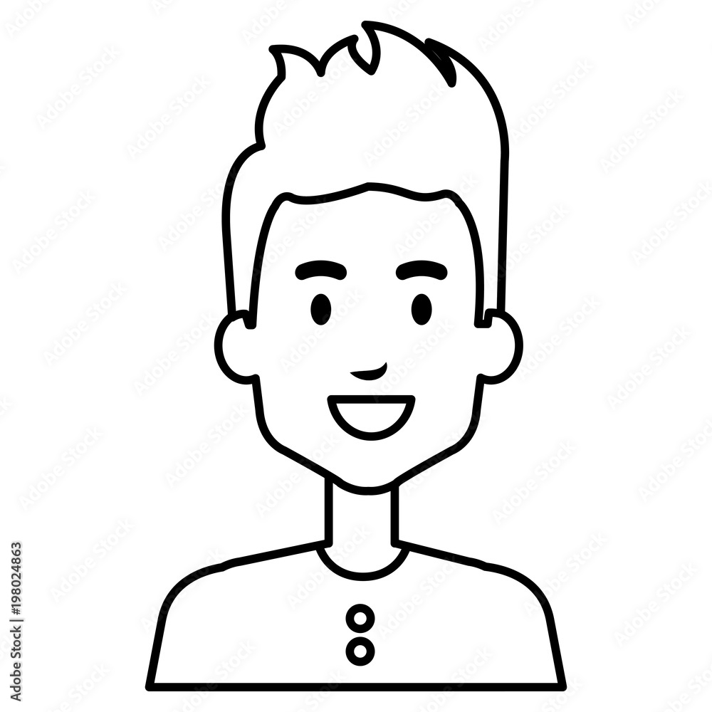young man avatar character vector illustration design young man avatar character vector illustration design