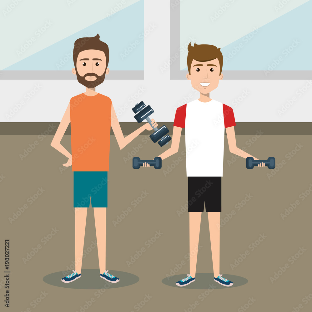 athletic people practicing exercise characters vector illustration design athletic people practicing exercise characters vector illustration design