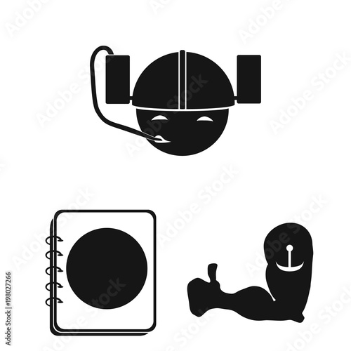 Pub, interior and equipment black icons in set collection for design. Alcohol and food vector symbol stock web illustration.