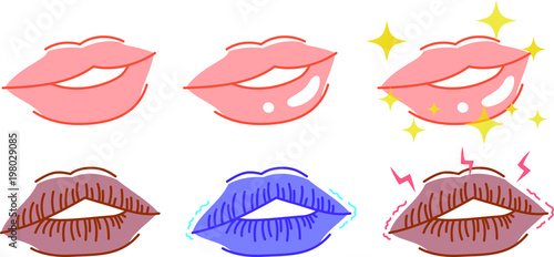 Beautiful lips set