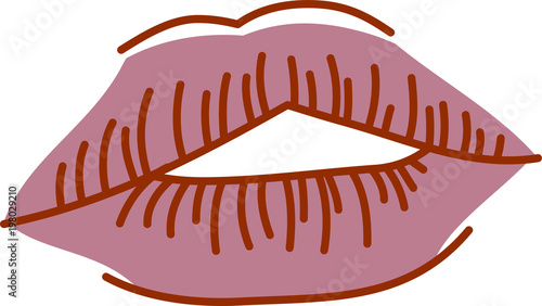 Ugly lips illustration