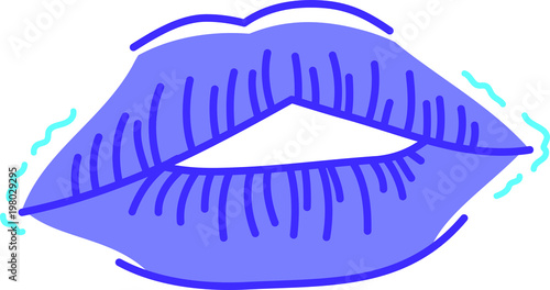 Cool colored purple lips