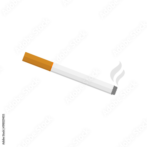 cigarette smoke, flat vector icon photo