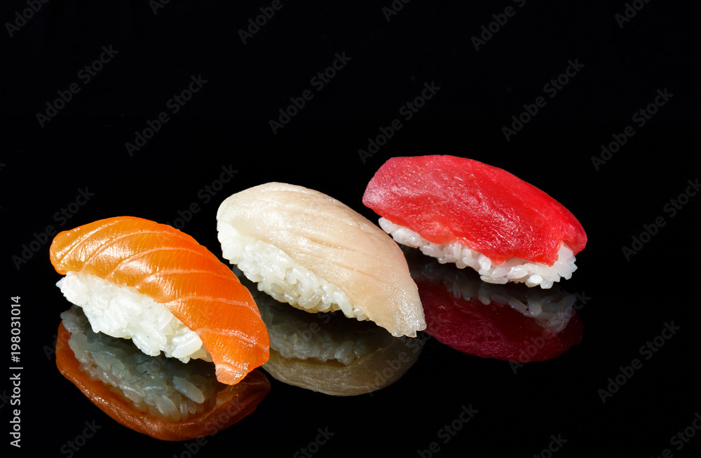 Sushi isolated on black Sushi isolated on black
