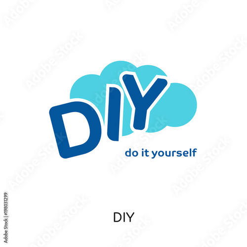 diy logo isolated on white background for your web, mobile and app design