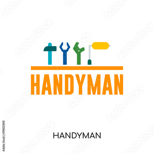 handyman logo image isolated on white background for your web, mobile and app design