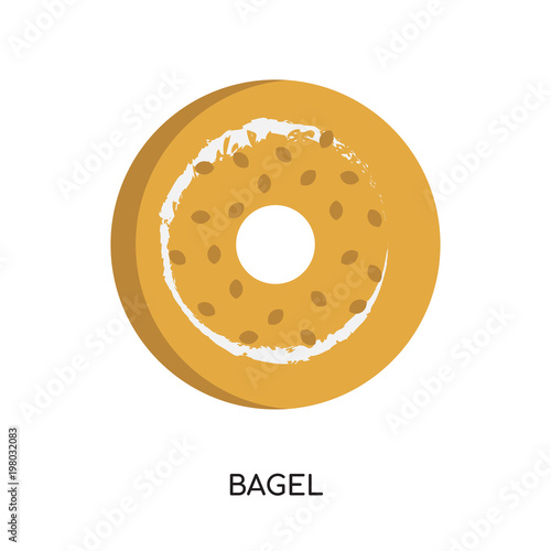 bagel logo isolated on white background for your web, mobile and app design