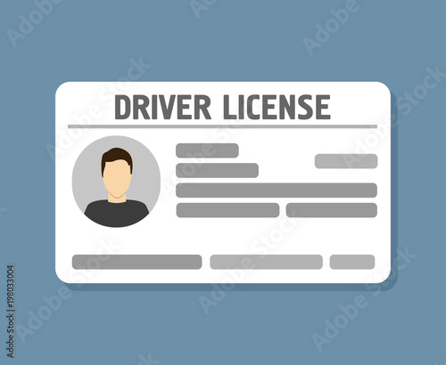 Car driver license identification with photo