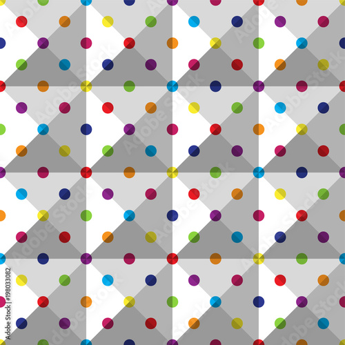 Seamless colorful polka dot...