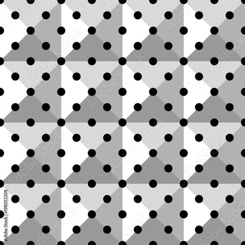 Seamless black polka dot pa...