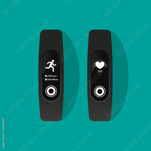 Smart band vector flat icon