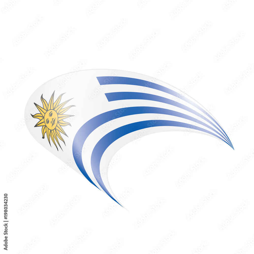 Obraz premium Uruguay flag, vector illustration