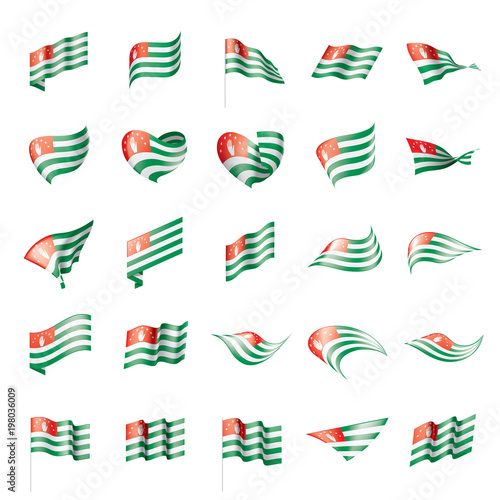 Abkhazia flag, vector illustration