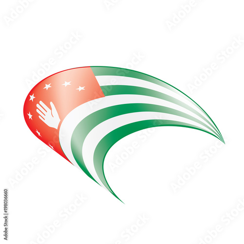 Abkhazia flag, vector illustration