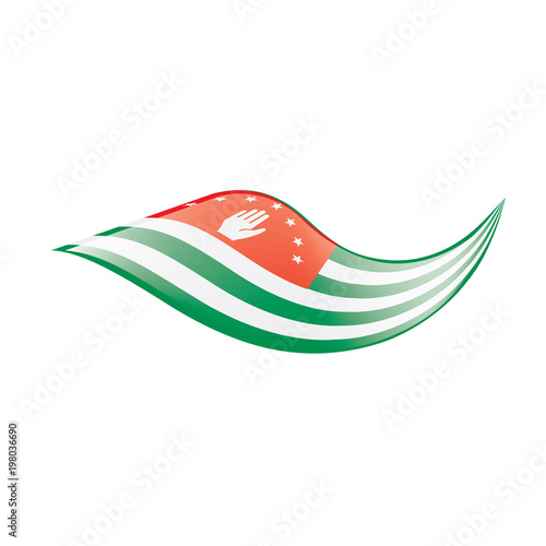 Abkhazia flag, vector illustration