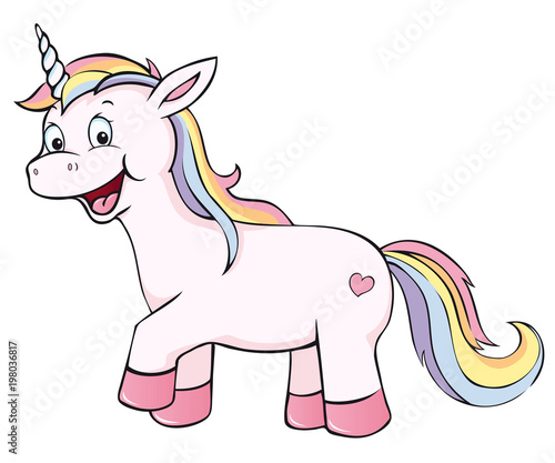 cute smiling unicorn 