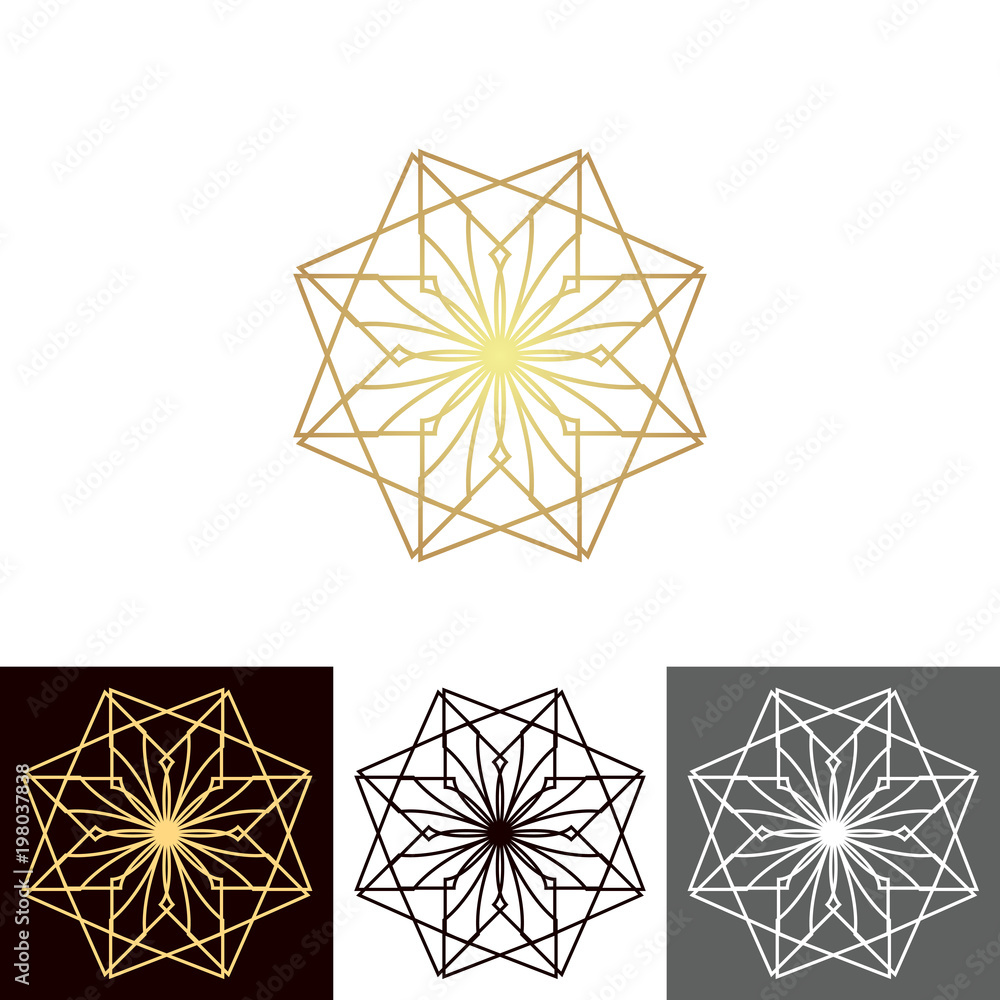 A set of ancient geometric linear figures, for decorating your own design. A set of ancient geometric linear figures, for decorating your own design.