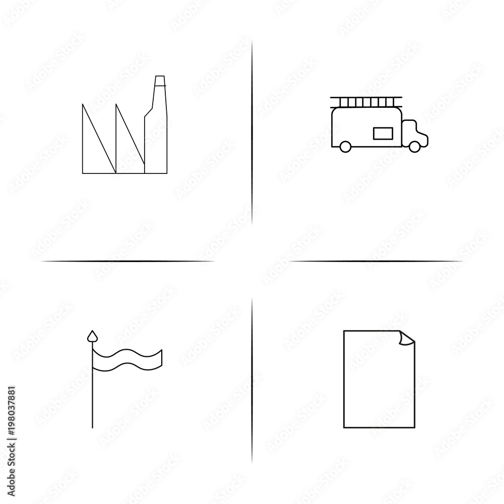 Industry simple linear icons set. Outlined vector icons Industry simple linear icons set. Outlined vector icons
