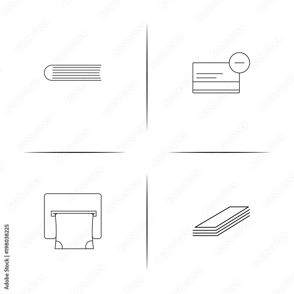 Banking, Finance And Money simple linear icons set. Outlined vector icons Banking, Finance And Money simple linear icons set. Outlined vector icons